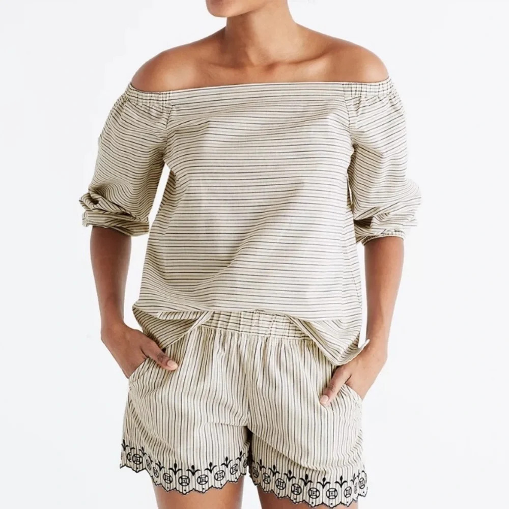 Madewell Off-the-Shoulder Striped Top